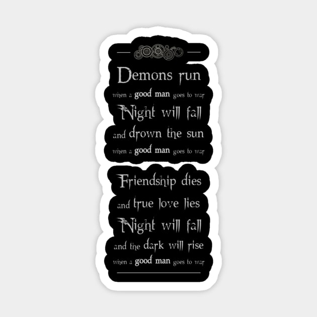 Demons run (grey) Sticker by _Eleanore_